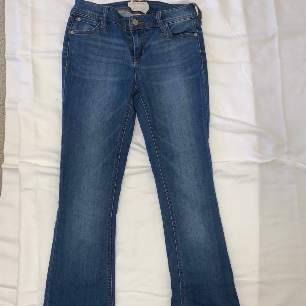 jeans with a slight flare on the bottom